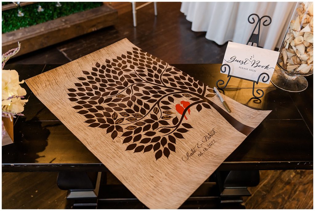 Printed Tree with Leaves Guestbook - Taken By Photography By Billie Jean - Bowling Green Kentucky - The Charleston Wedding Venue